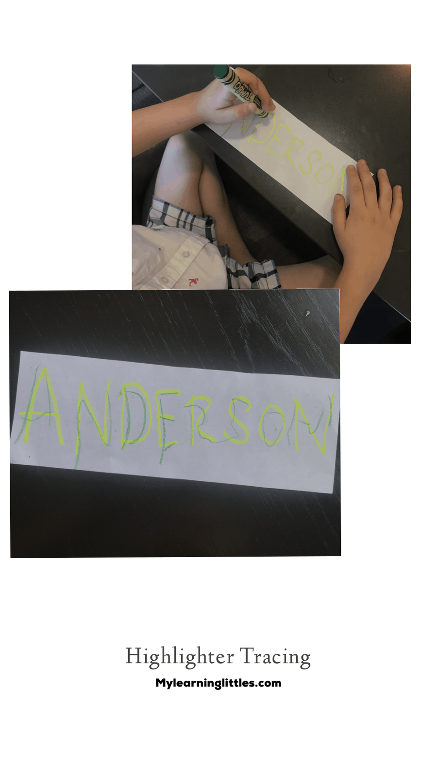 Helping My 4 Year Old Write His Name